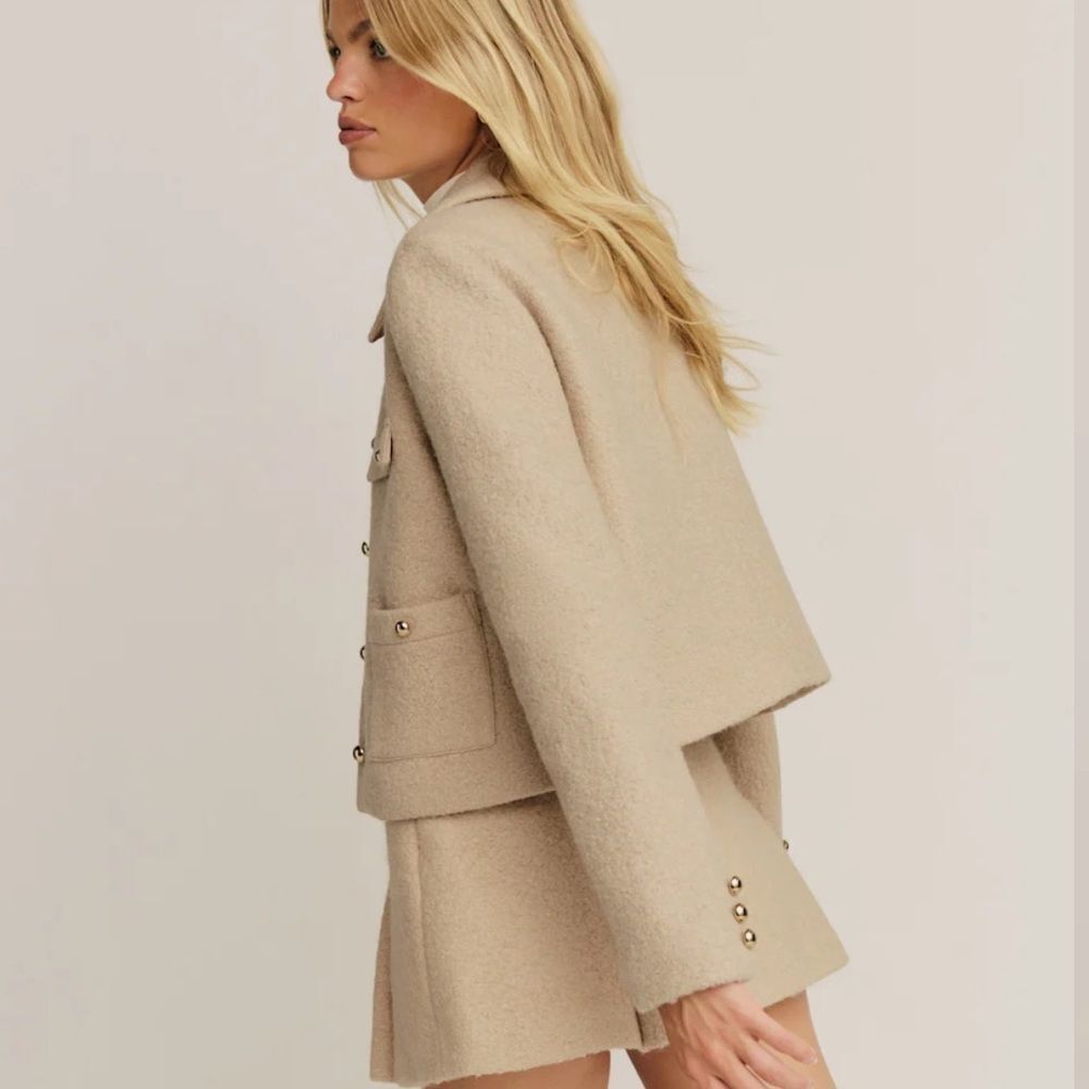 NWT Reformation Marin Jacket in Cream Size X Small - Picture 3 of 5